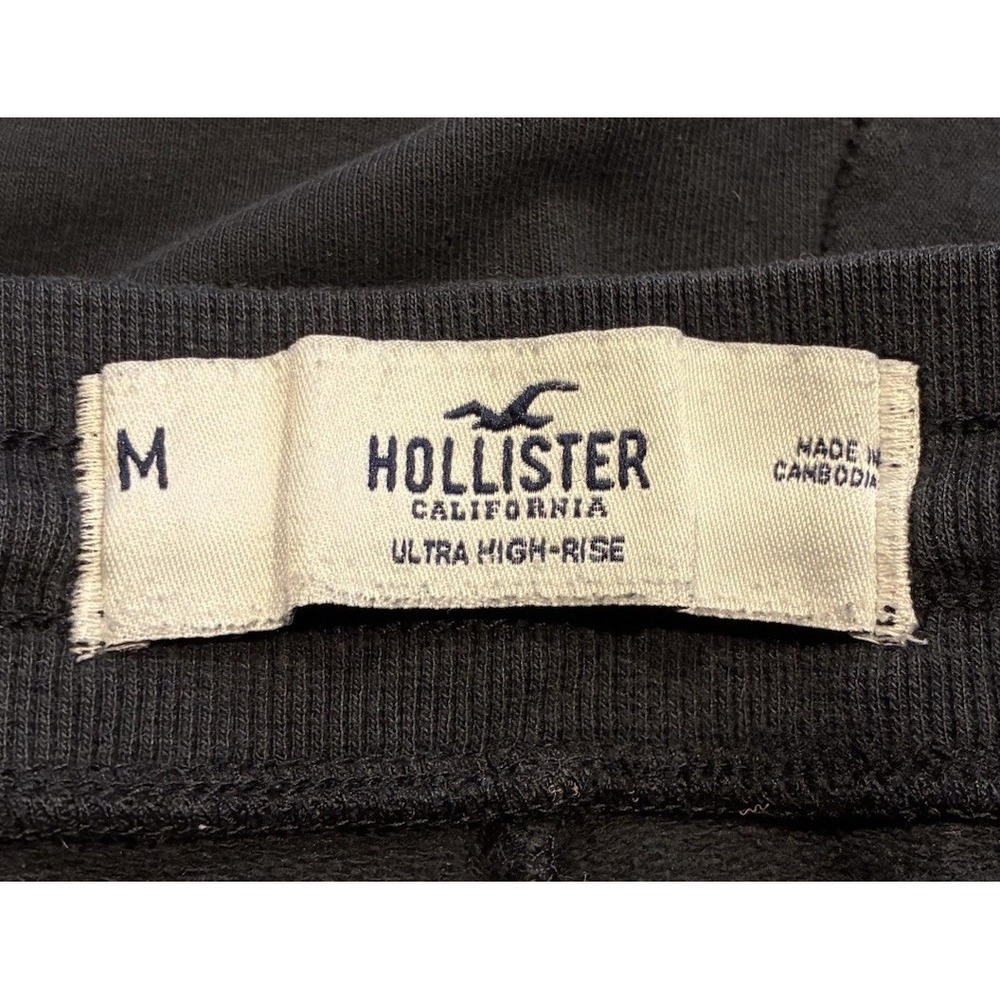 HOLLISTER Womens Graphic Sweatpant Joggers Black Size Medium - Picture 5 of 5